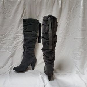 Naughty Monkey knee-high leather boots.